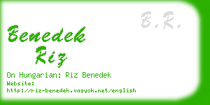 benedek riz business card